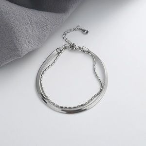 New Sterling Silver 925 layered wrist / ankle bracelet